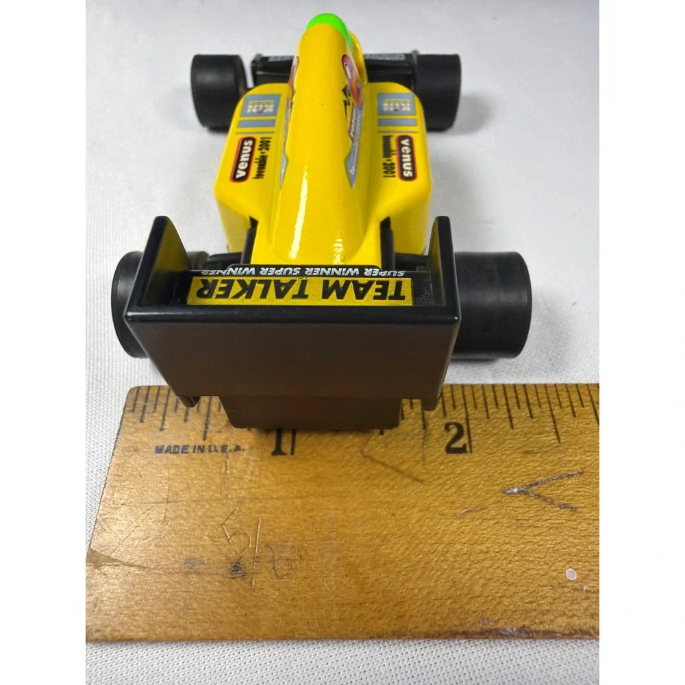 Vintage Team Talker Venus Formula 1 Race Car Toy Kids Yellow‎ PlasticRare Y2K